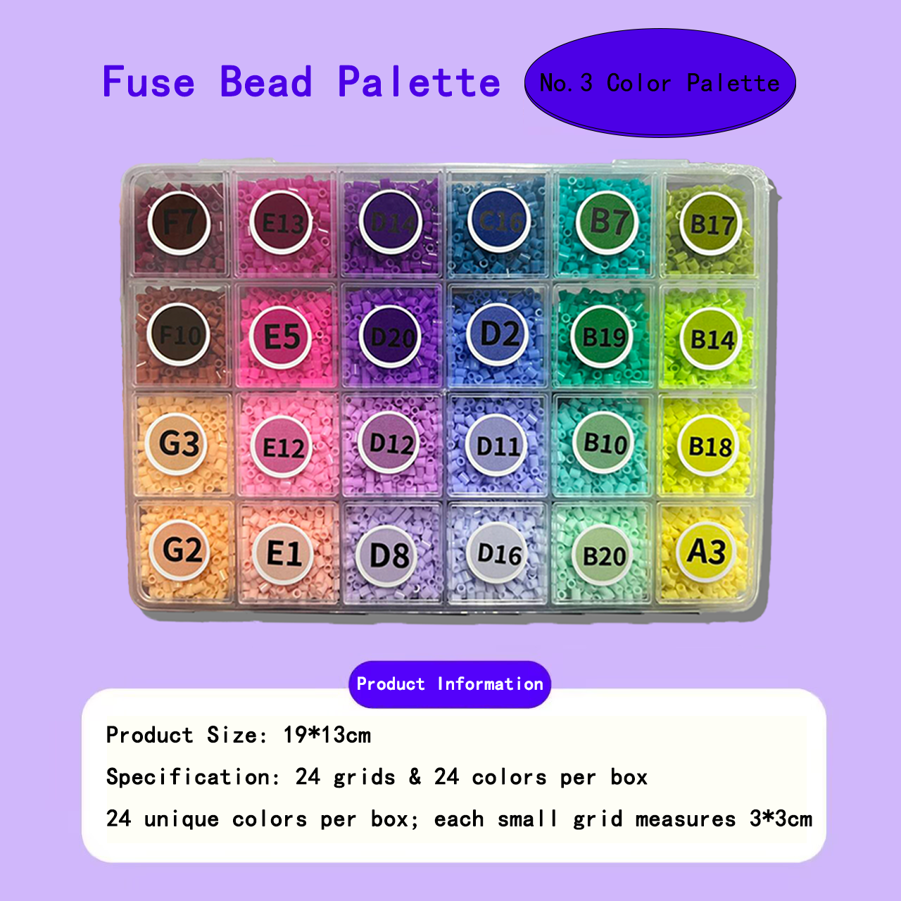 Tranquil Beads Refill Pack - 24 Colors × 3g | Single Palette Replacement (No Accessories)