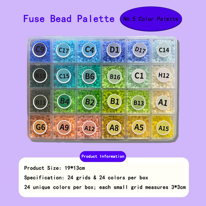 Tranquil Beads Refill Pack - 24 Colors × 3g | Single Palette Replacement (No Accessories)