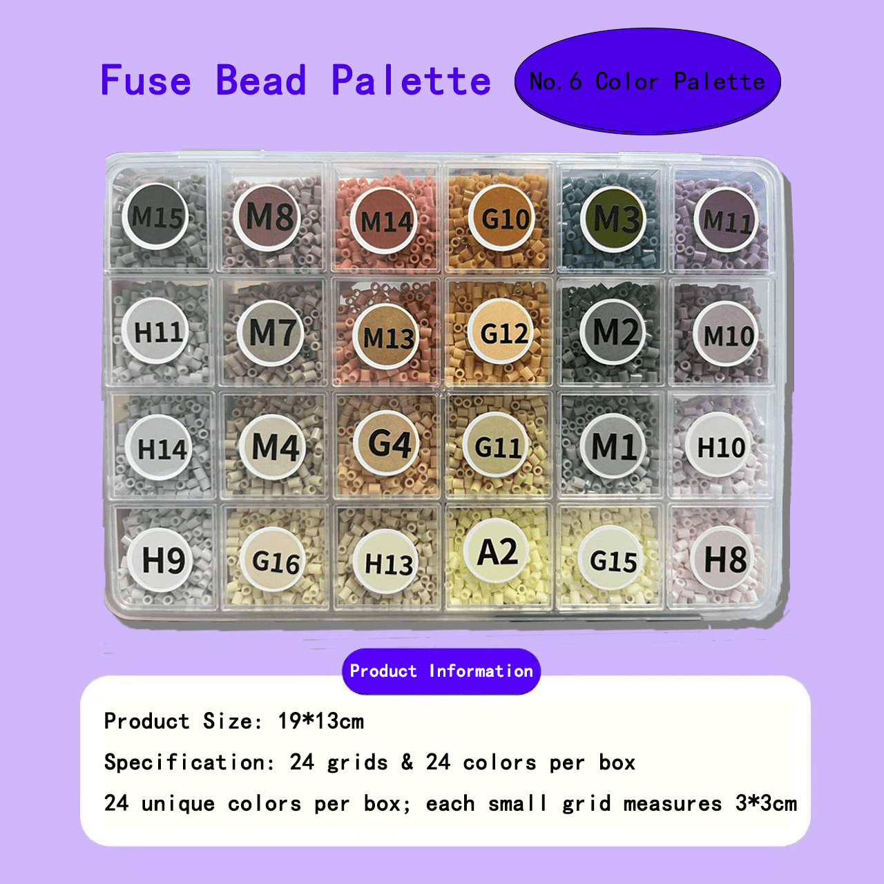 Tranquil Beads Refill Pack - 24 Colors × 3g | Single Palette Replacement (No Accessories)